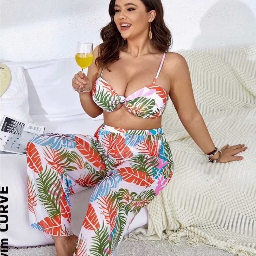 3 piece Bikini with coverup pants